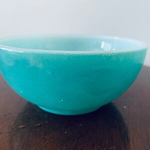 Small Vintage Fire King turquoise bowl, 5 in Fire king Mixing bowl, Vintage Bowl